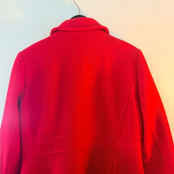 J. Crew Vibrant Red Pea Coat - Picture 7 of 7